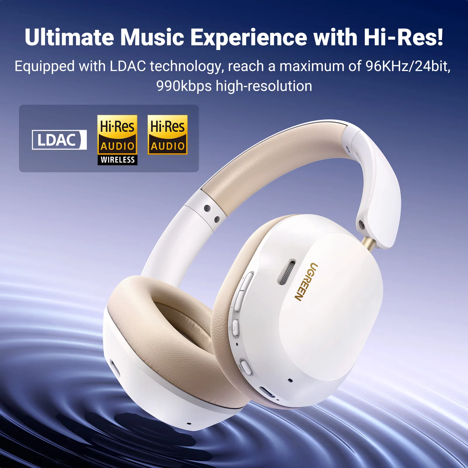 Ugreen 35758 Tai nghe Bluetooth 5.0 không dây Max5 HiRes Bluetooth 10mW
